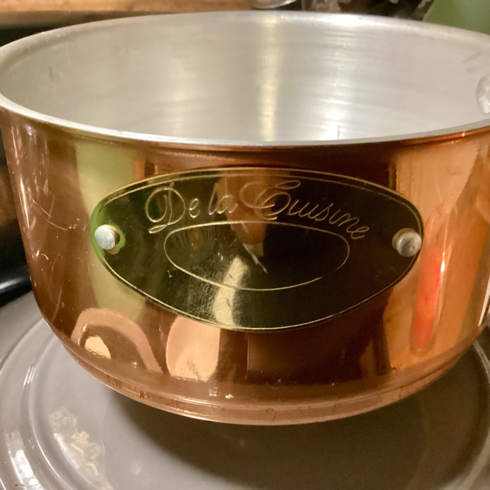 Vintage Copper Saucepan De La Cuisine